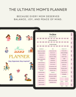 Mom Life Undated Digital Planner-Blush Pink