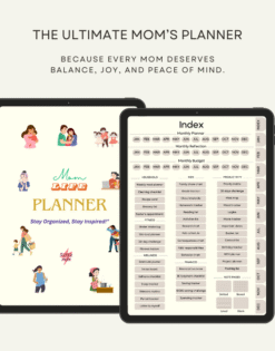 Mom Life Undated Digital Planner-Beige