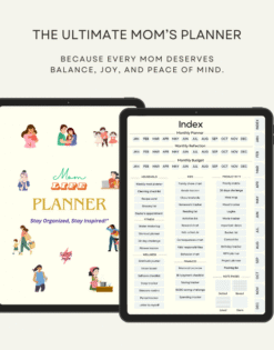 Mom Life Undated Digital Planner-Minty White