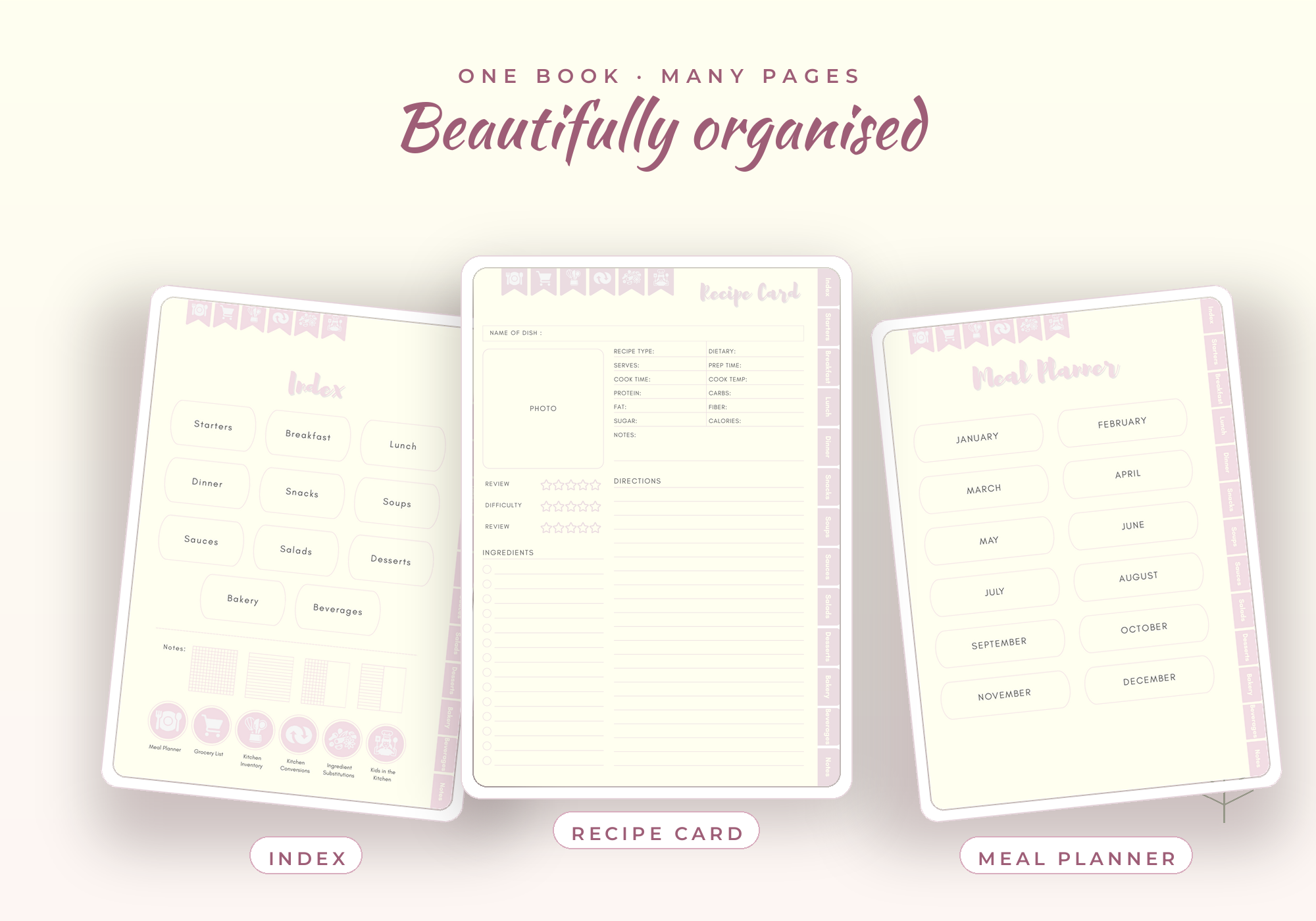 Digital Recipe Book-Pink Blossom - Image 4