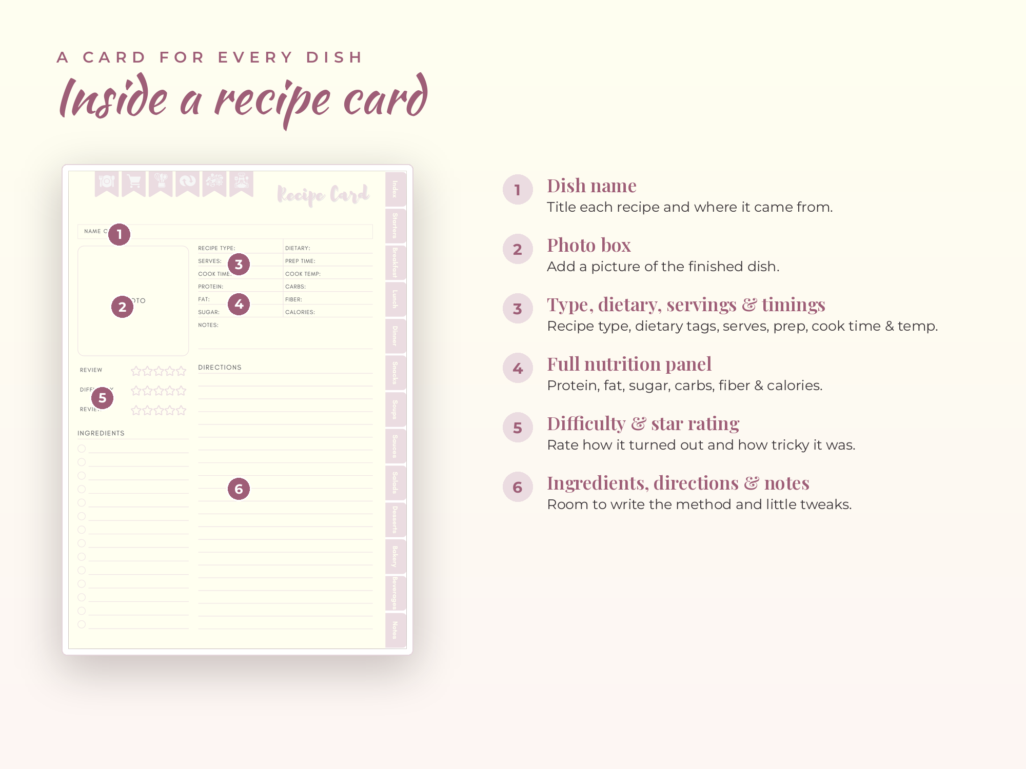 Digital Recipe Book-Pink Blossom - Image 3