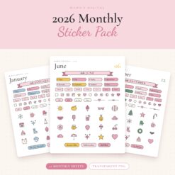 Free Monthly Stickers