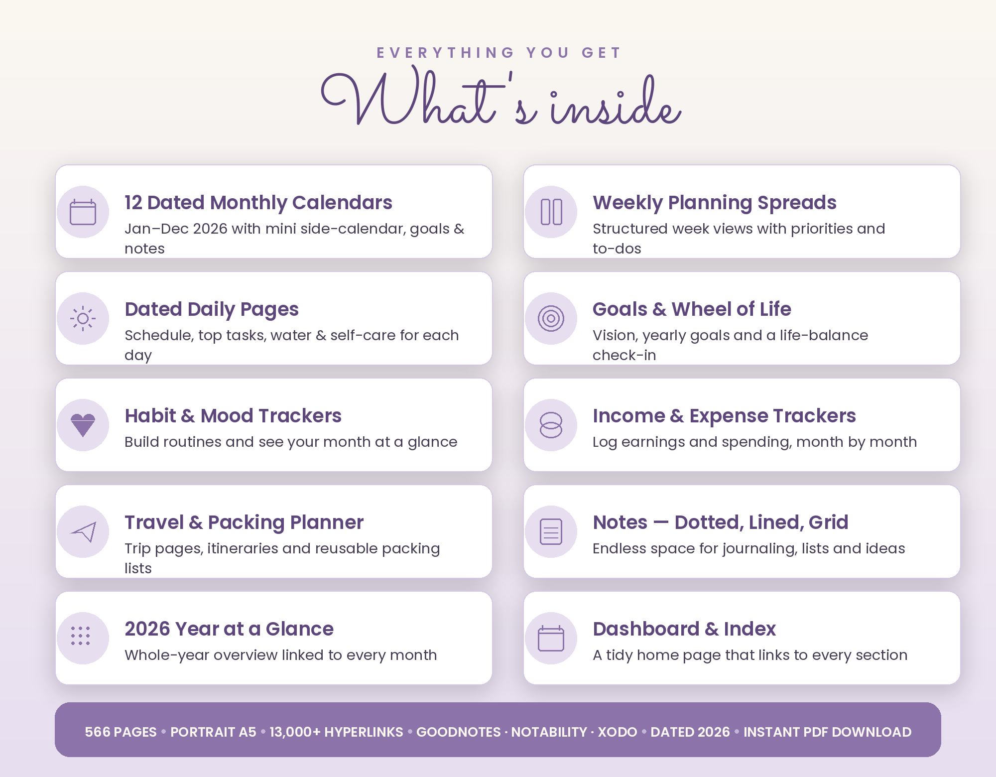 2026 Ultimate Life Planner | Lilac - Image 12