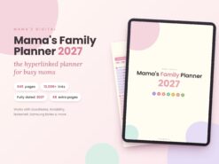 MAMA'S FAMILY PLANNER 2027 – Digital Hyperlinked Planner for Busy Moms